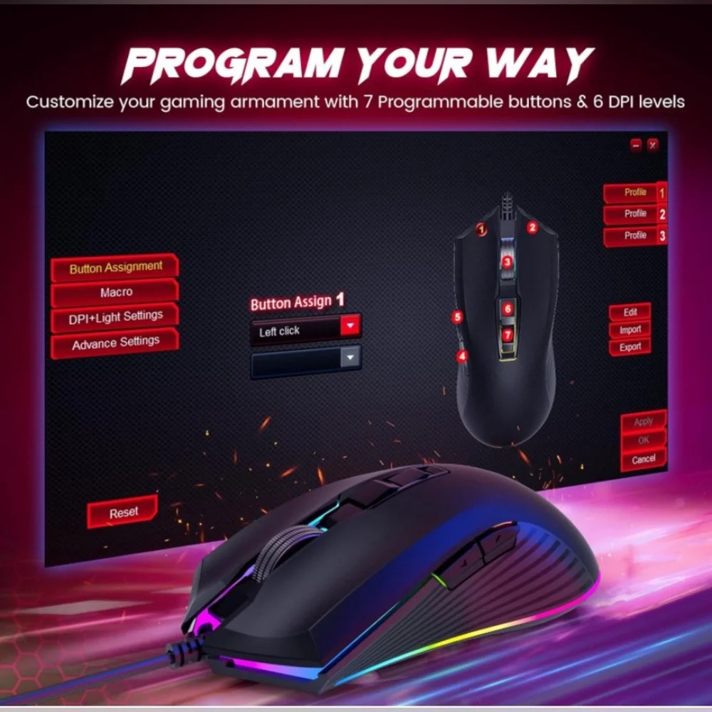 All-Metal WIRED Panel Rainbow Computer Keyboard with mouse